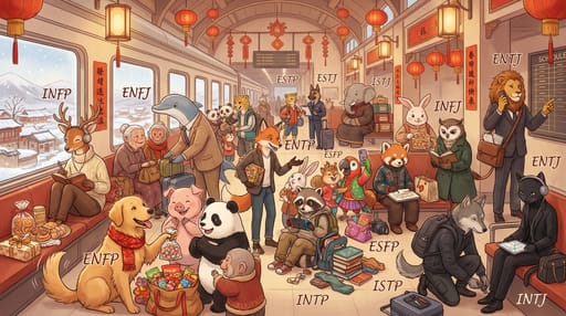 Nano Banana 提示词：MBTI 16 人格动物拟人插画生成器｜Curify AI